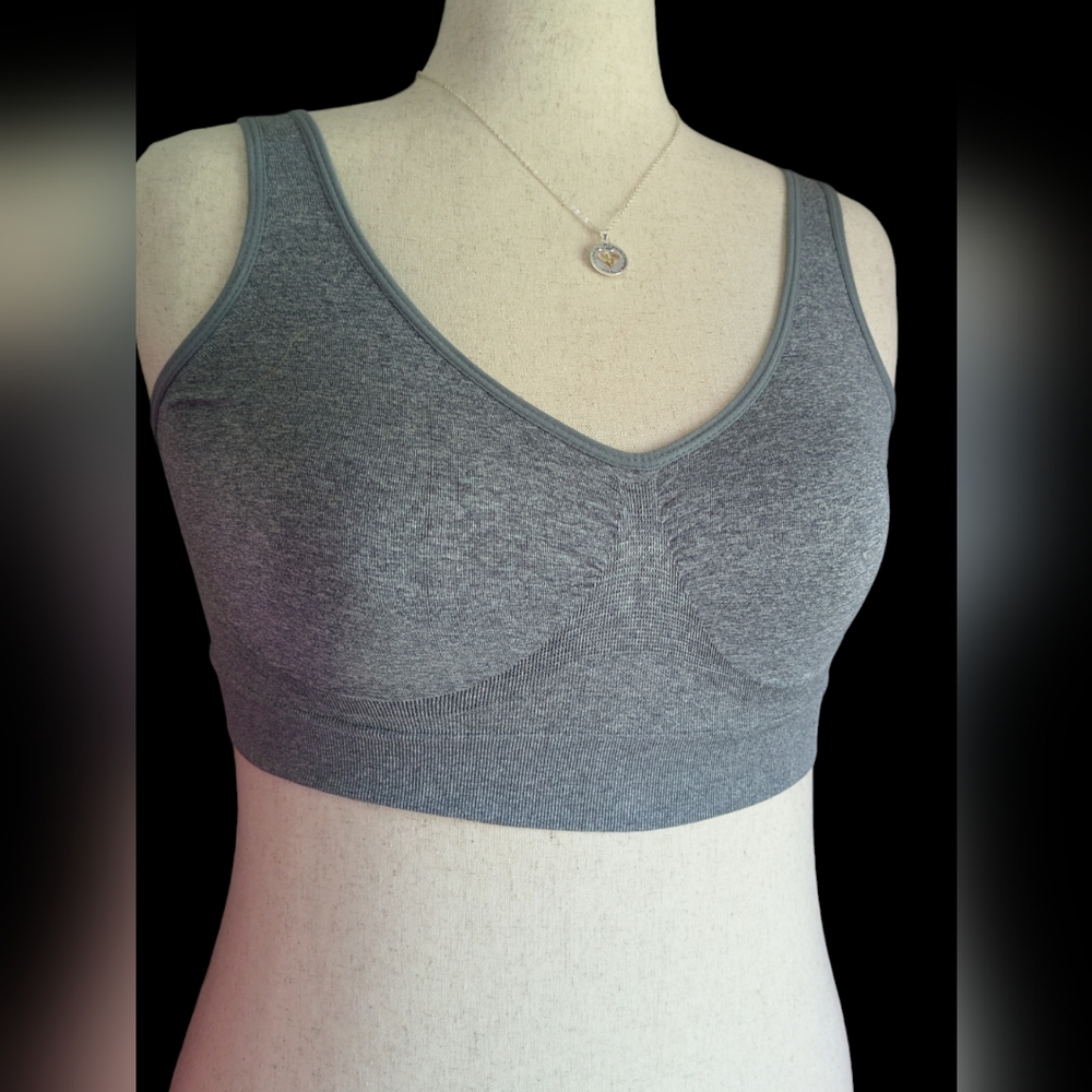 Two pack of prozone gray sports bras size large
